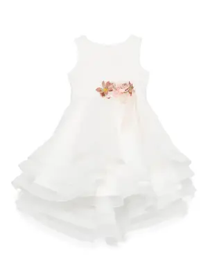 платье с цветочной аппликацией