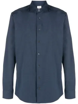 Рубашка в рубчик с длинными рукавами