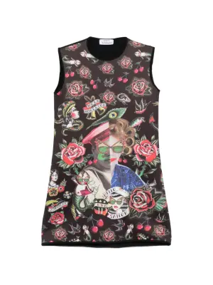 Платье мини с принтом