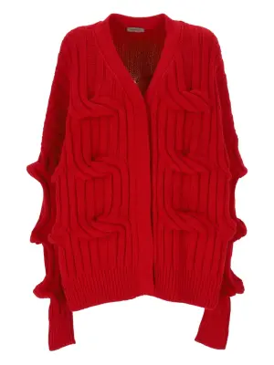 Шерстяной кардиган фактурной вязки