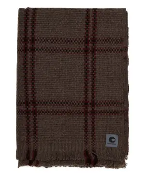 Плед Sutai в клетку с бахромой