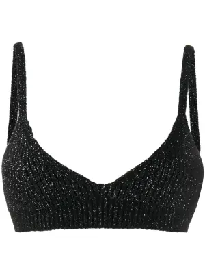 укороченный топ в рубчик