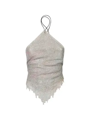 Топ с украшениями на шее-халтер