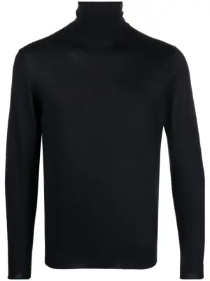 Джемпер из смесового кашемира с высоким воротником