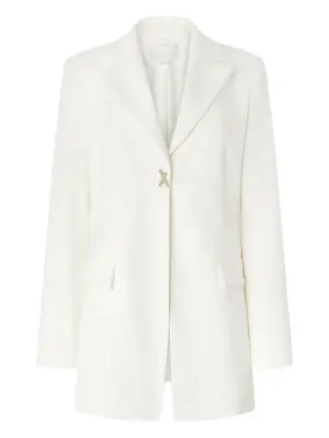 Однобортный пиджак с кристаллами