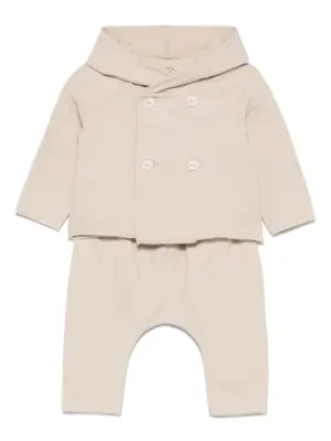 Комплект из топа и брюк с капюшоном