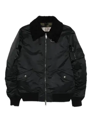 Бомбер с воротником из овчины