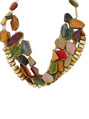 Колье ручной работы с геометрическими формами