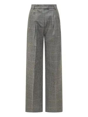 Клетчатые брюки со складками