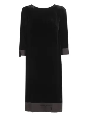 бархатное платье с рукавами три четверти