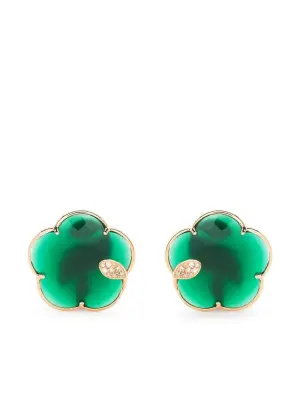 Серьги Ton Joli из розового золота с бриллиантами и агатом