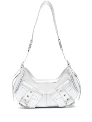 Y2k leather shoulder bag