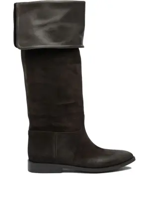 Ботинки с кожаными манжетами