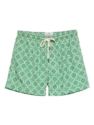 Плавки-шорты с кулиской и узором