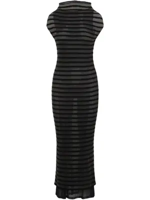 Платье макси в полоску