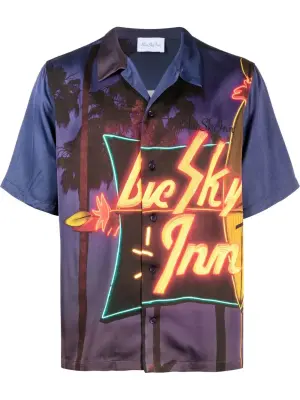 Рубашка с короткими рукавами и графичным принтом