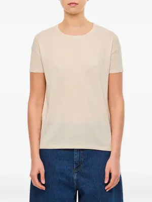 Джемпер с короткими рукавами и круглым вырезом