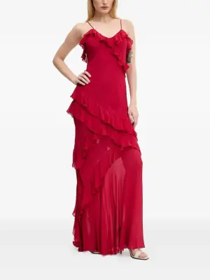 Ярусное платье с оборками