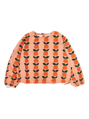 Блузка с кулиской и принтом