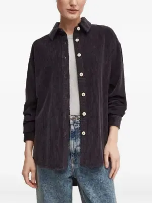 Вельветовая рубашка на пуговицах