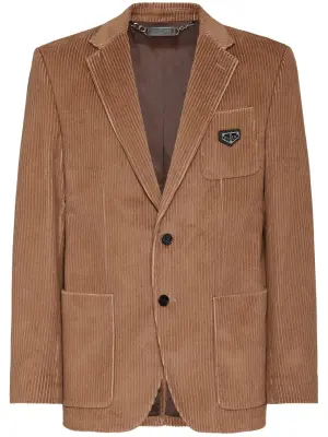 Вельветовый однобортный пиджак