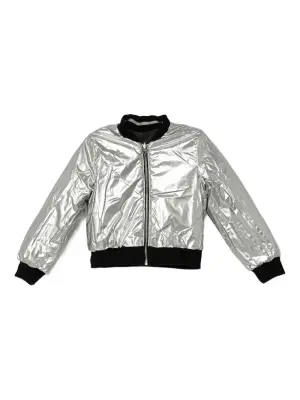Двусторонний бомбер с эффектом металлик