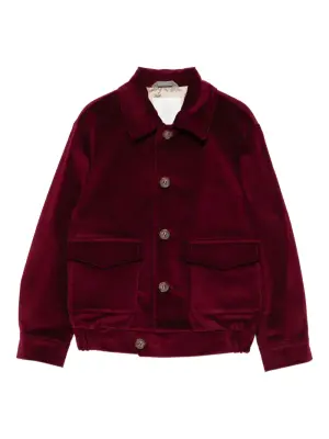 бархатная куртка на пуговицах