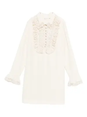 Платье мини с оборками