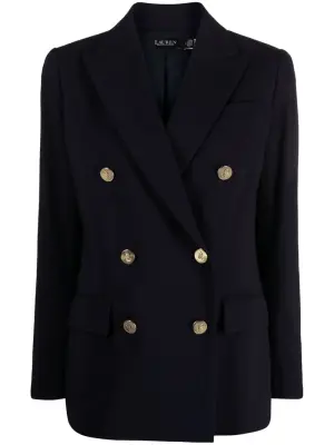 двубортный блейзер с заостренными лацканами