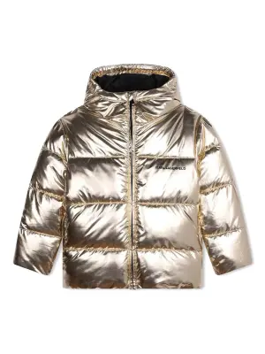 Пуховик с эффектом металлик