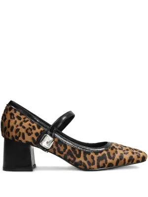Туфли-лодочки Tieli с леопардовым принтом и украшением, каблук 50 мм