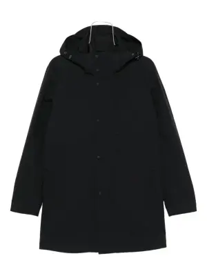 Куртка на кнопках с капюшоном