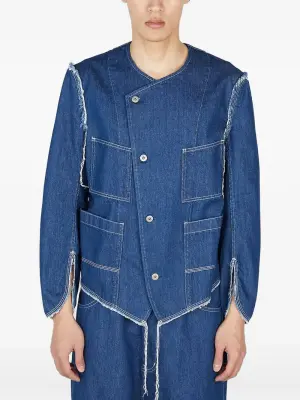 Asymmetric denim jacket