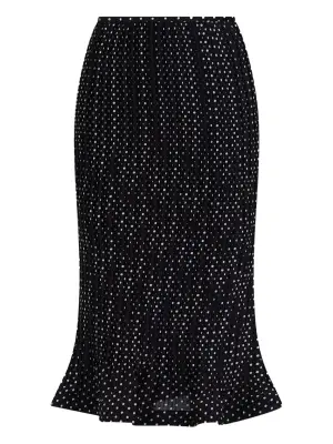 Плиссированная юбка миди в горох