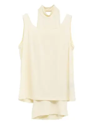 двухслойное платье мини с вырезом халтер