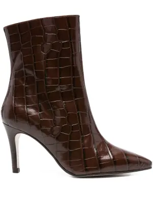 Сапоги с заострённым носком под крокодила