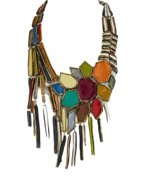 Колье ручной работы с геометрическими формами