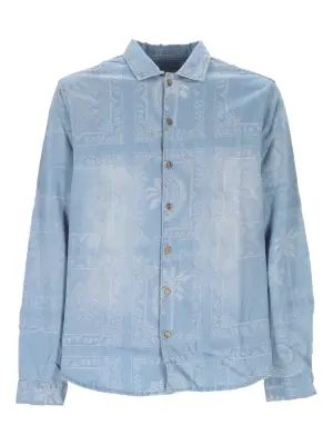 Рубашка с узором на пуговицах
