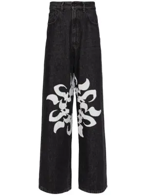 джинсы в технике пэчворк