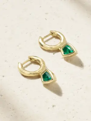 Изумрудные серьги из 18-каратного золота