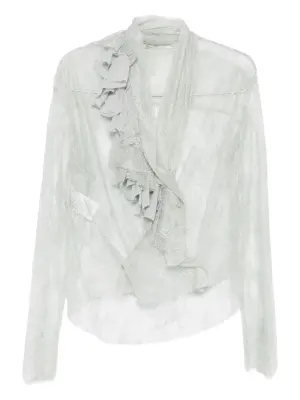 Топ с кружевными оборками