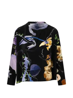 Асимметричная блузка с принтом