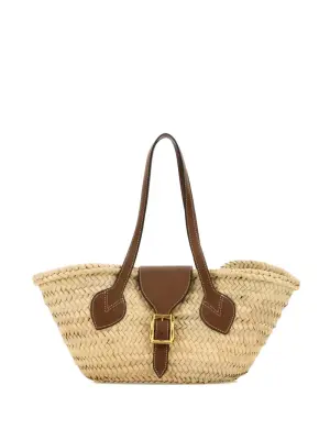 соломенная сумка на плечо с пряжкой