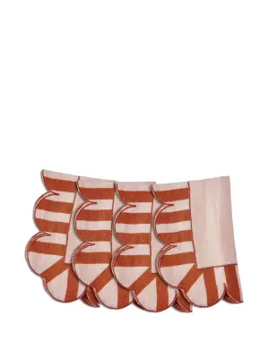 Набор из четырех салфеток с фестонами