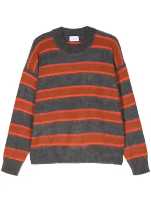 Полосатый джемпер с круглым вырезом