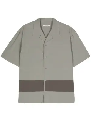 Поплиновая рубашка с отделкой в полоску