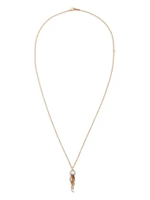 Колье Jellyfish из розового золота с бриллиантами и жемчугом