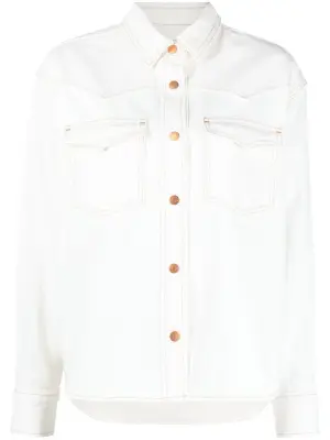 Джинсовая куртка на пуговицах