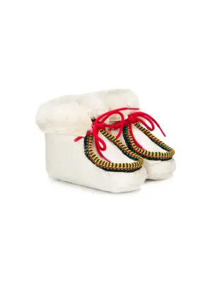 пинетки со шнуровкой и цигейкой