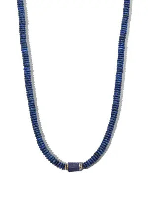 Чокер из желтого золота с лазуритом